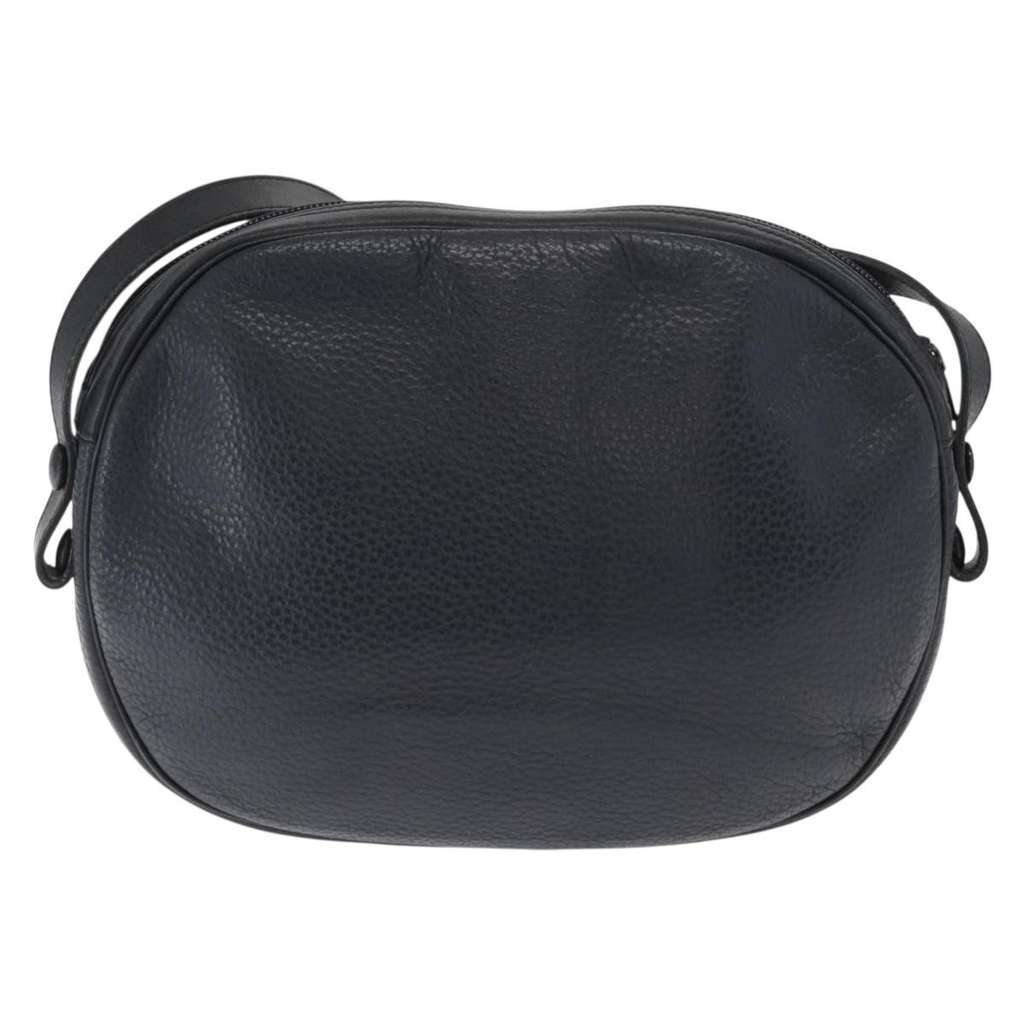 Christian Dior Vintage Shoulder Bag Navy Leather Good condition - Back View