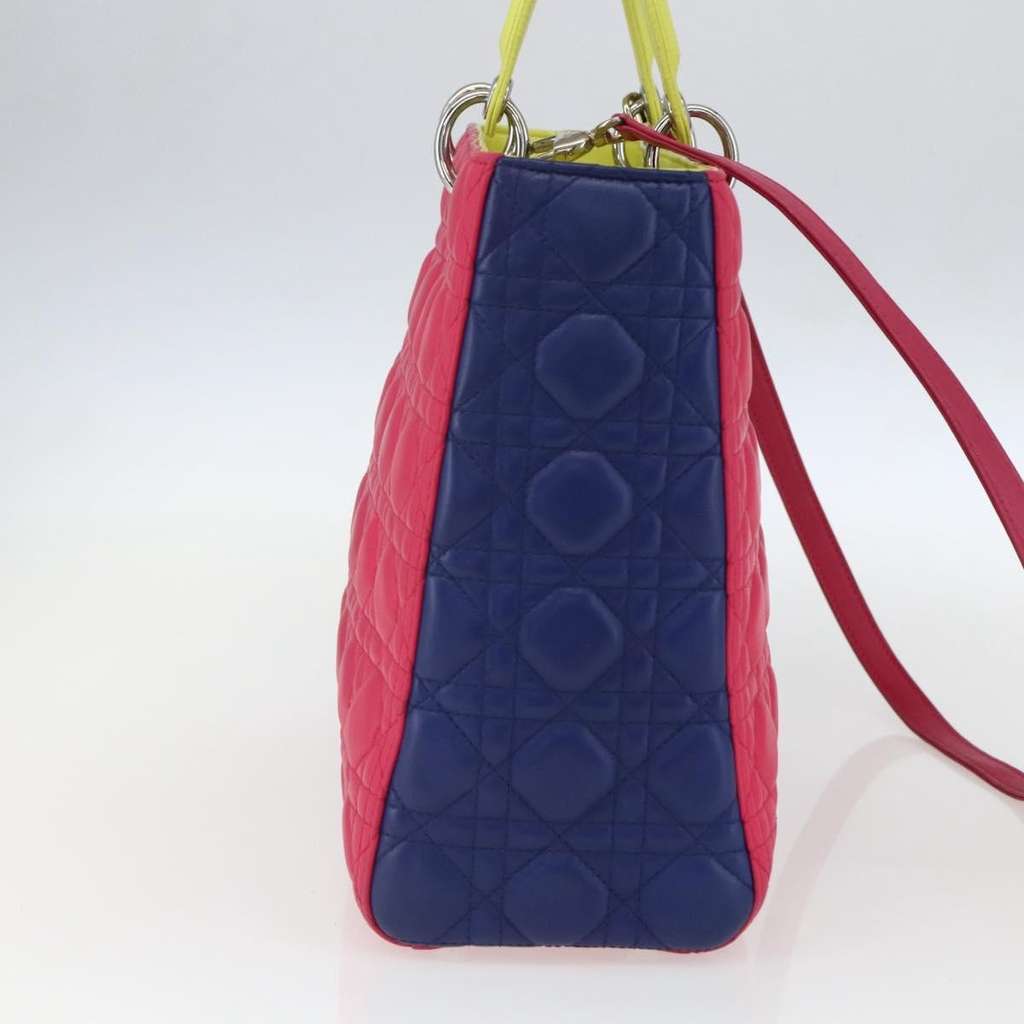 Christian Dior Lady cannage Pink Leather Good condition - Inside View