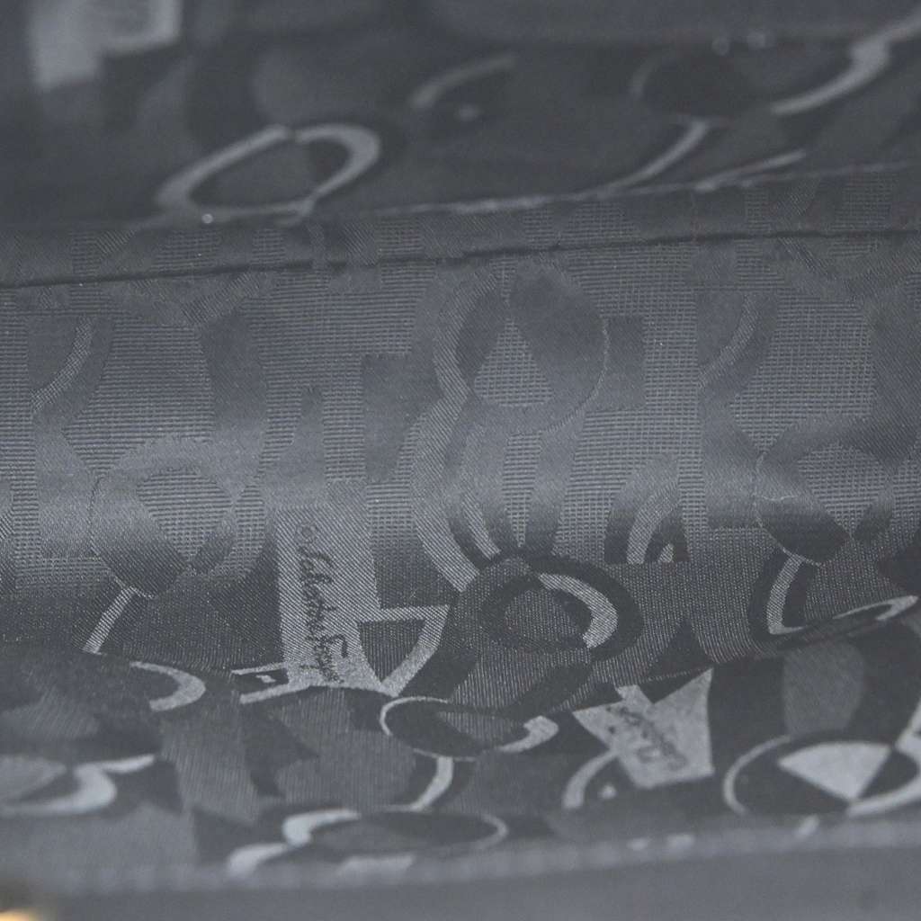 Salvatore Ferragamo Vala tote Black Leather Good condition - Box View