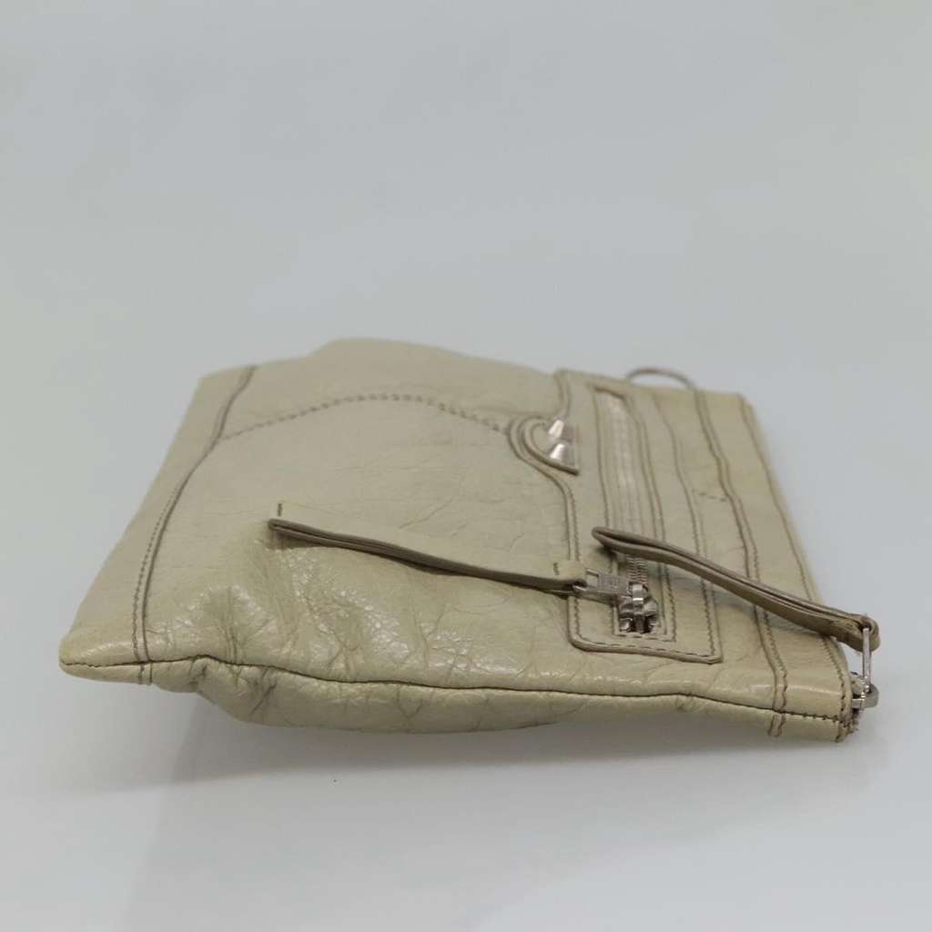 Balenciaga Classic City Clip Pouch Beige Leather Good condition - Inside View
