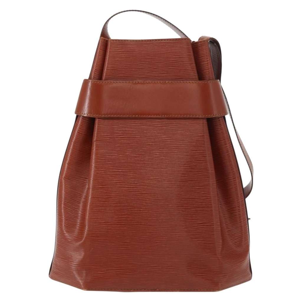 Louis Vuitton Vintage Sac d'Epaule Handbag Brown Leather Good condition - Back View