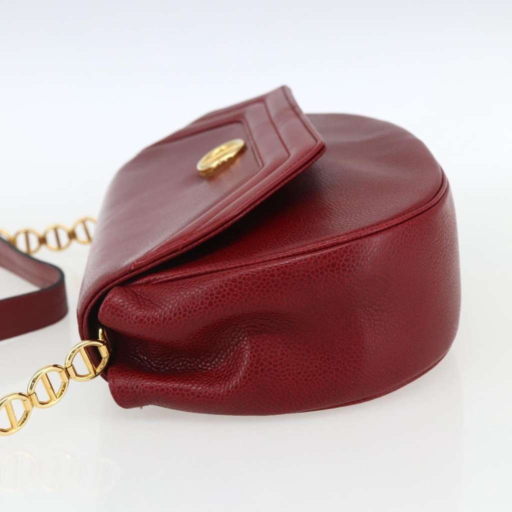 Christian Dior Vintage Shoulder Bag Red Leather Good condition - Inside View