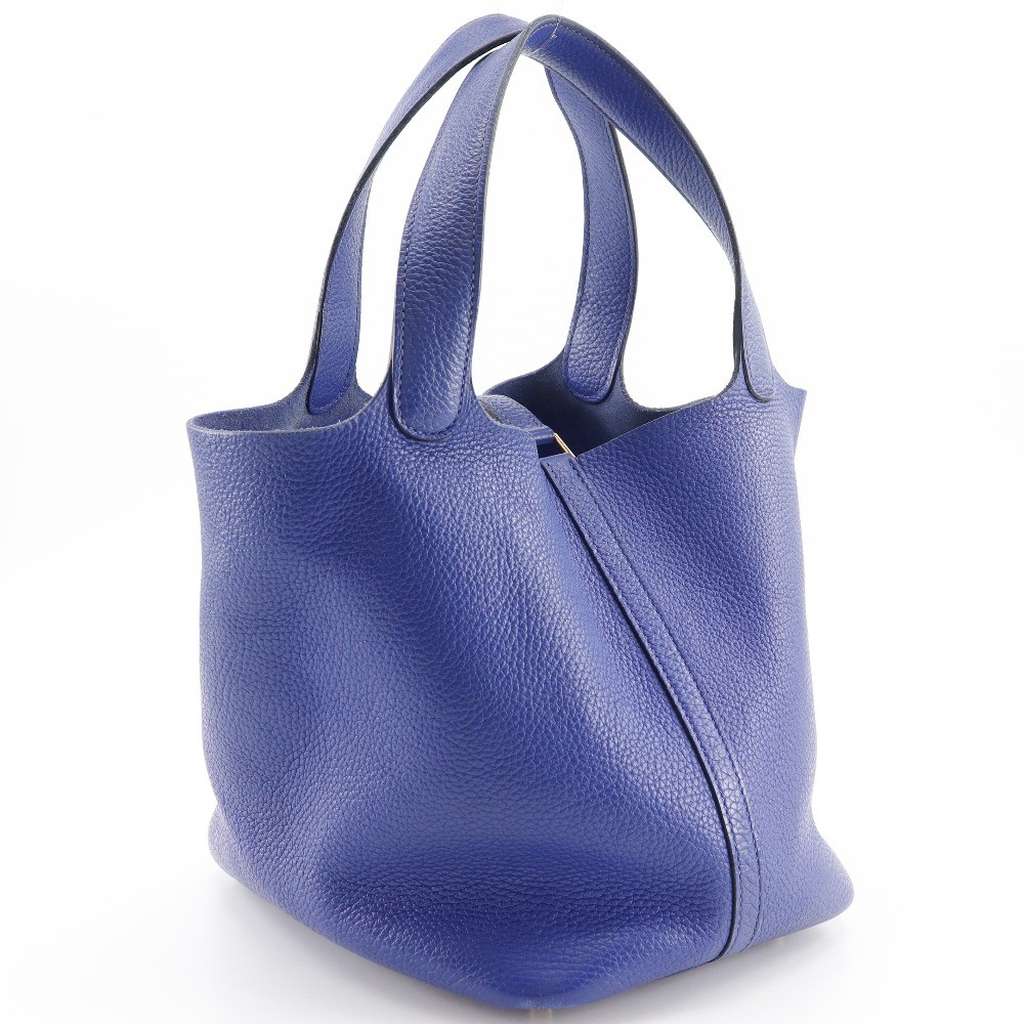 Hermès Picotin Lock Bag Blue Leather Good condition - Inside View