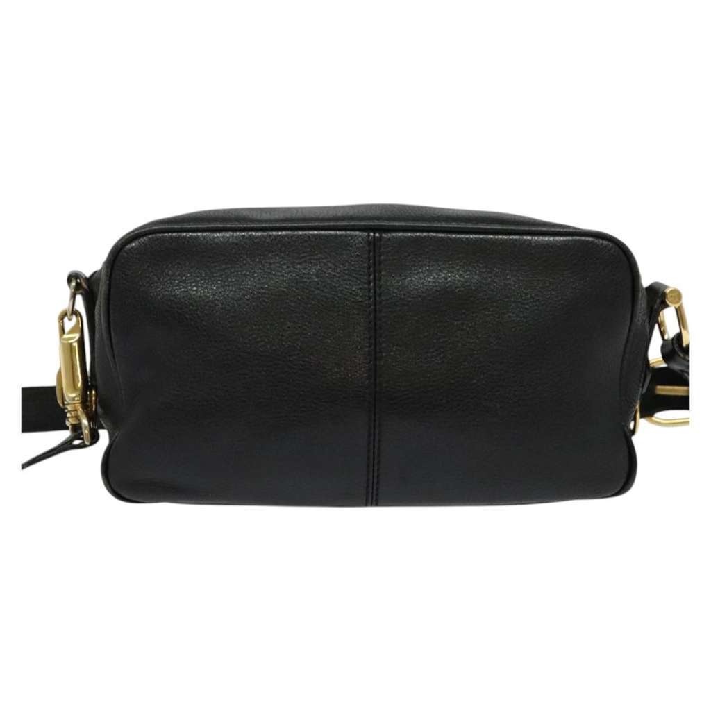 Burberry Shoulder Bag Black Leather Good condition - Back View