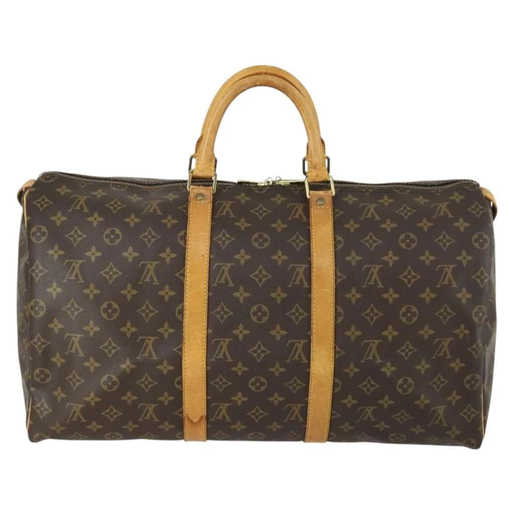 Louis Vuitton Keepall Bag Brown Canvas Good condition - Back View