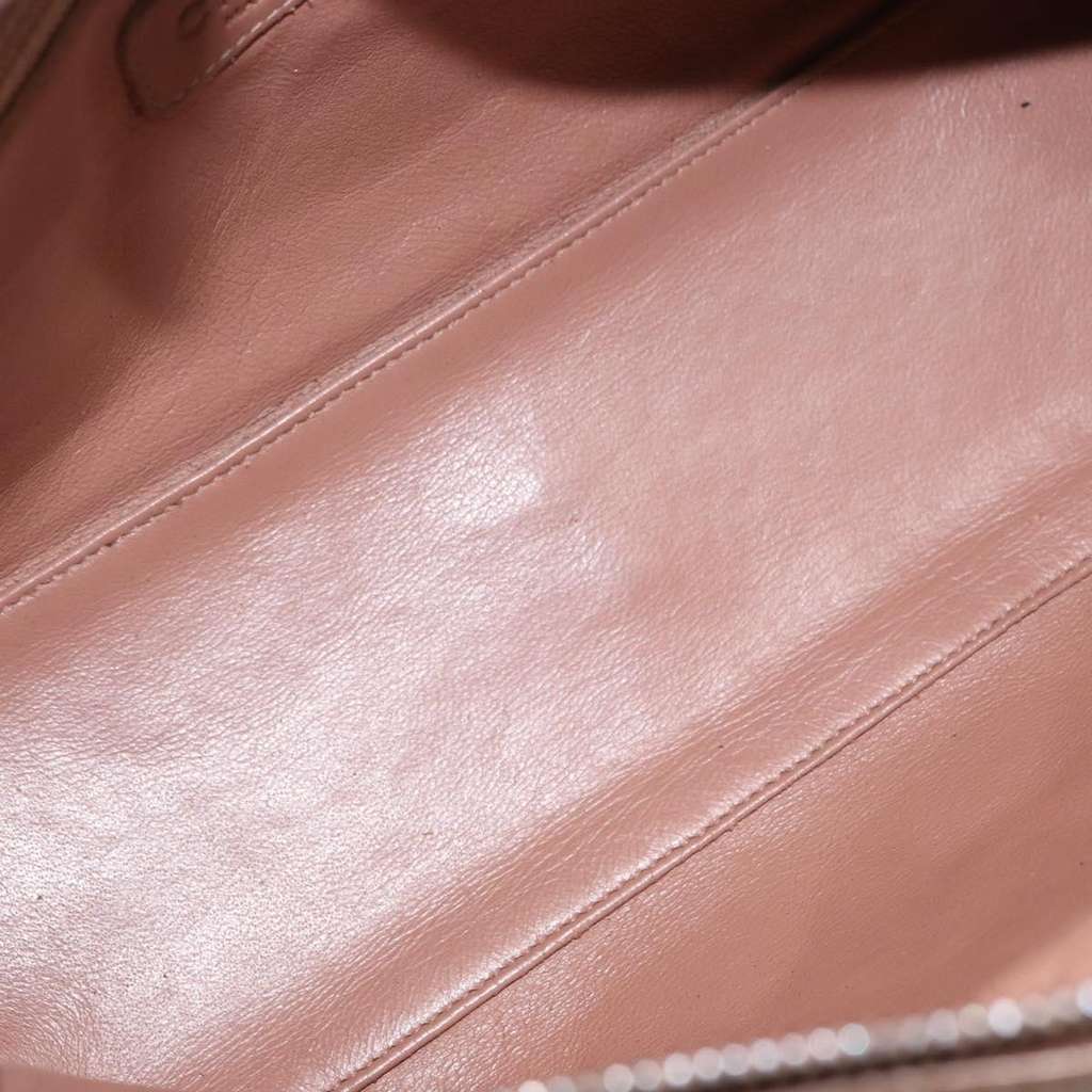 Chanel Embossed Logo Bowler Bag Beige Leather Good condition - Box View