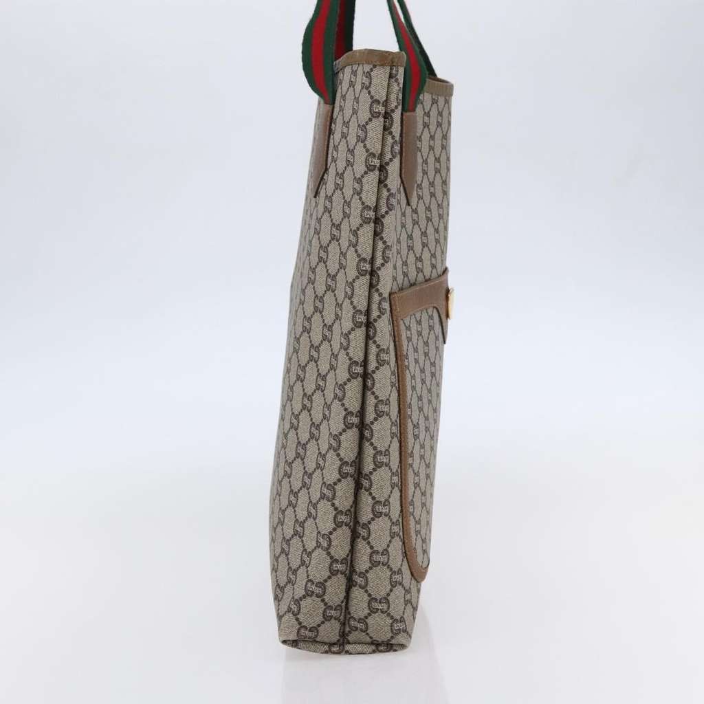 Gucci Vintage Web Strap Tote Beige Canvas Good condition - Inside View
