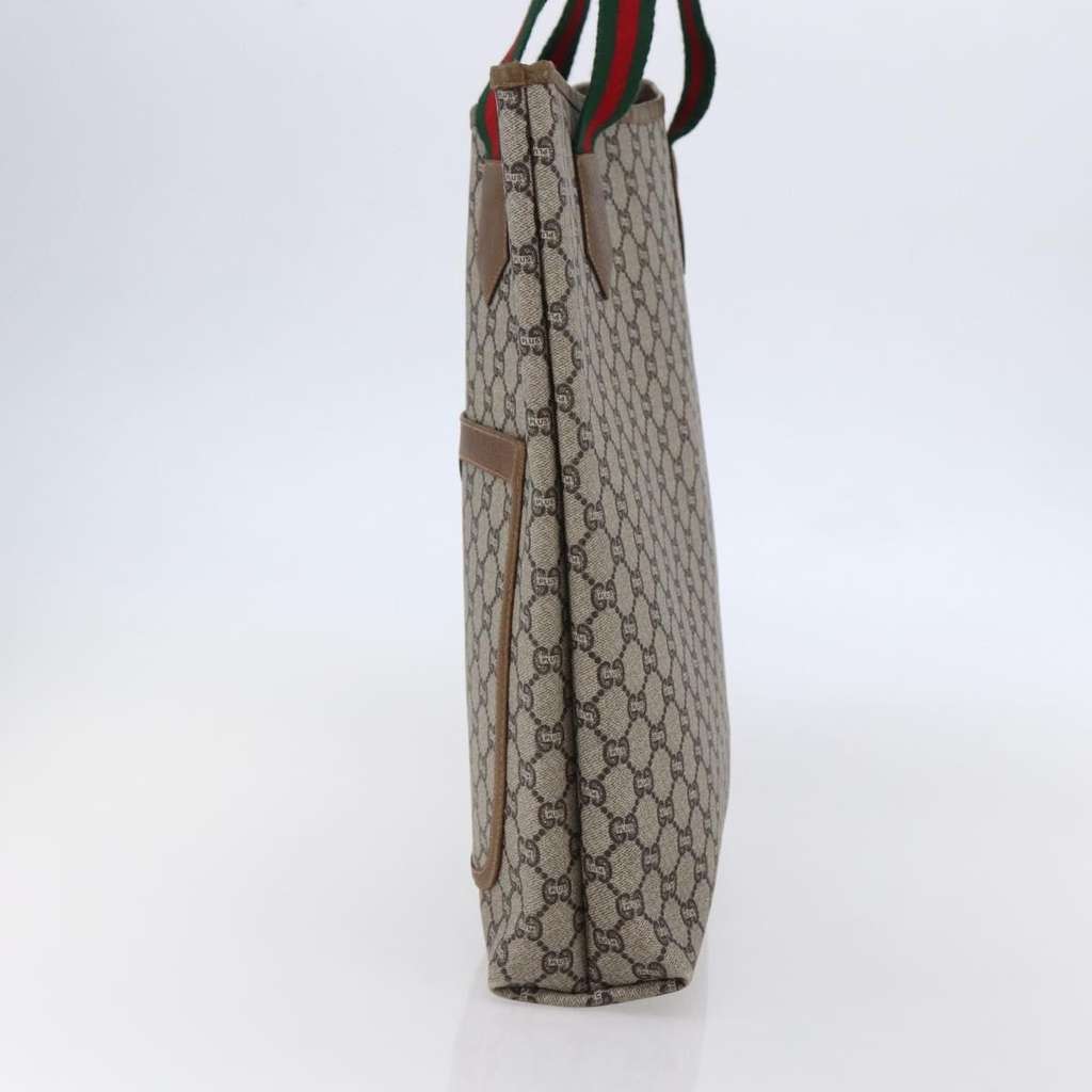Gucci Vintage Web Strap Tote Beige Canvas Good condition - Model View