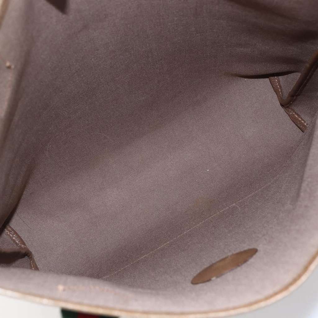 Gucci Vintage Web Strap Tote Beige Canvas Good condition - Box View