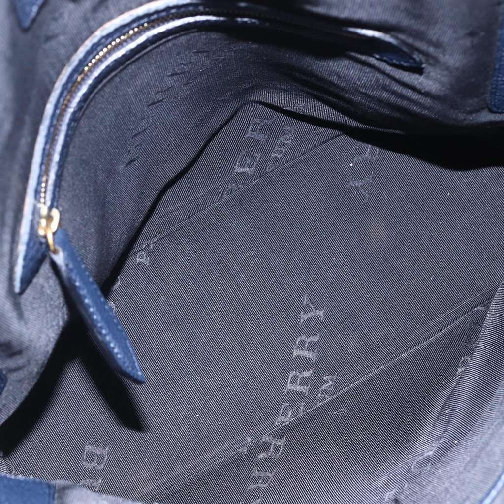 Burberry Bloomsbury Satchel Navy Leather Good condition - Box View