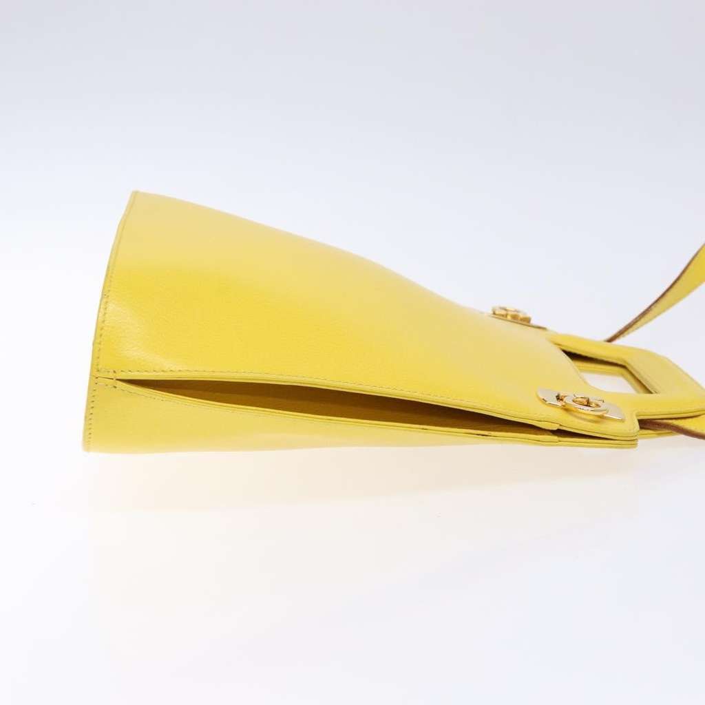 Salvatore Ferragamo Wanda Top Handle Shoulder Bag Yellow Leather Good condition - Inside View