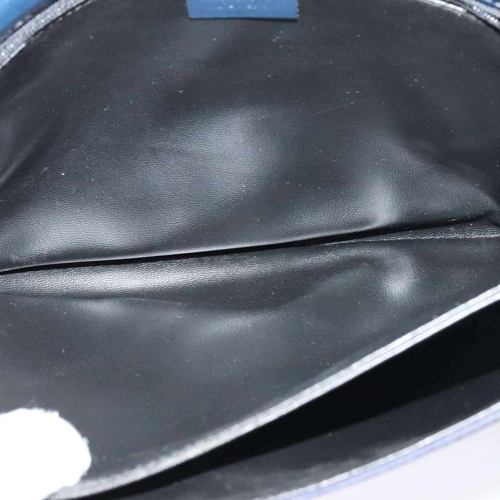 Burberry Flap Shoulder Bag Navy Canvas Good condition - Box View