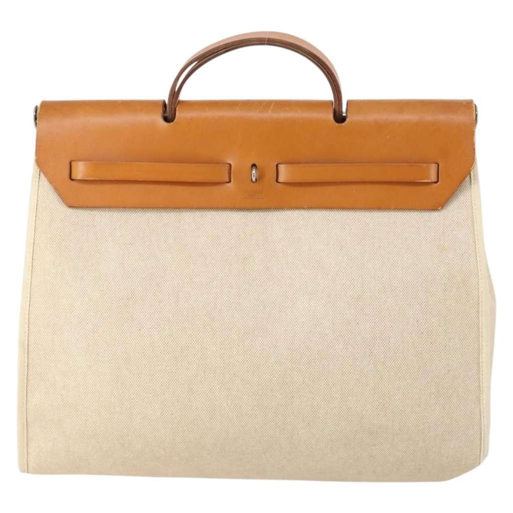 Hermès Herbag Beige Canvas Good condition - Back View