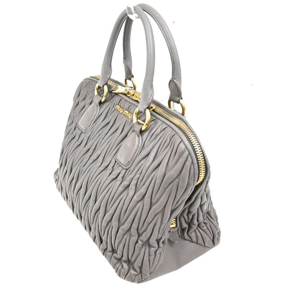 Miu Miu Madras Bowler Bag Purple Leather Good condition - Inside View