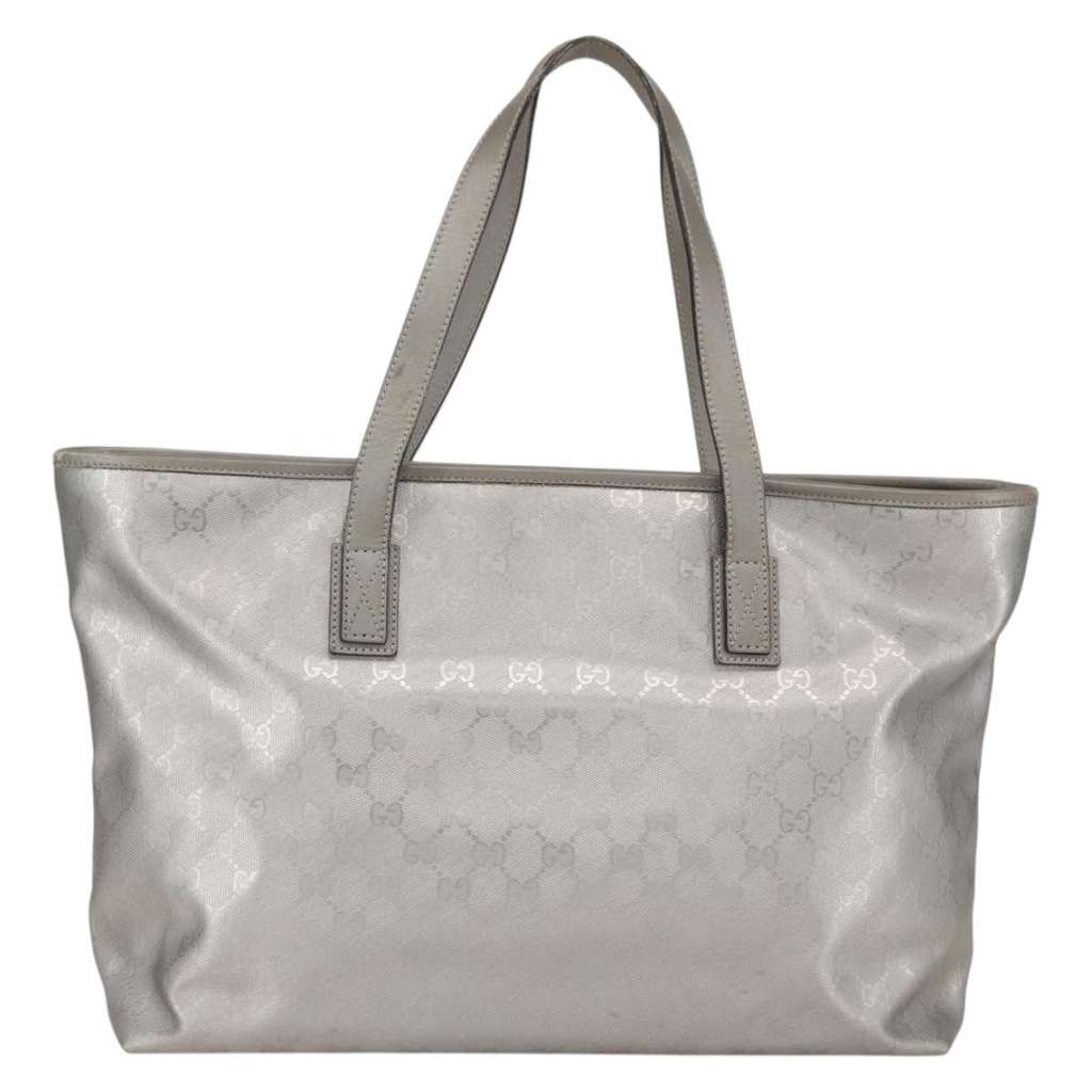 Gucci Plus Tote Silver Canvas Good condition - Back View