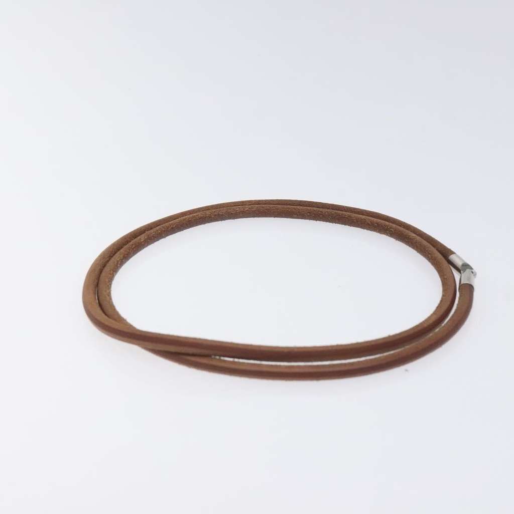 Hermès Laniere Bracelet Brown Leather Good condition - Model View
