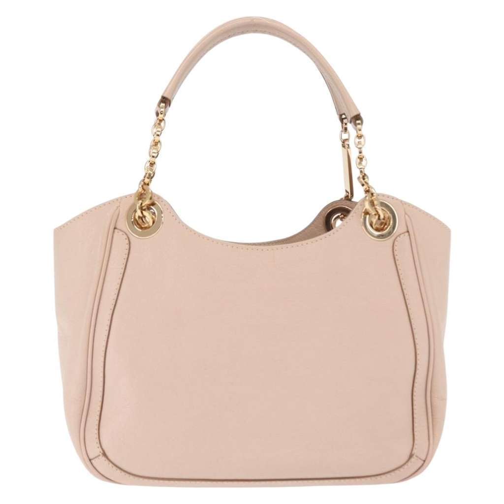 Salvatore Ferragamo Betulla Chain Tote Pink Leather Good condition - Back View
