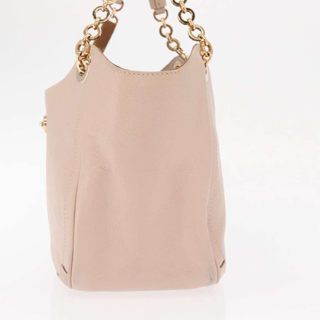 Salvatore Ferragamo Betulla Chain Tote Pink Leather Good condition - Inside View