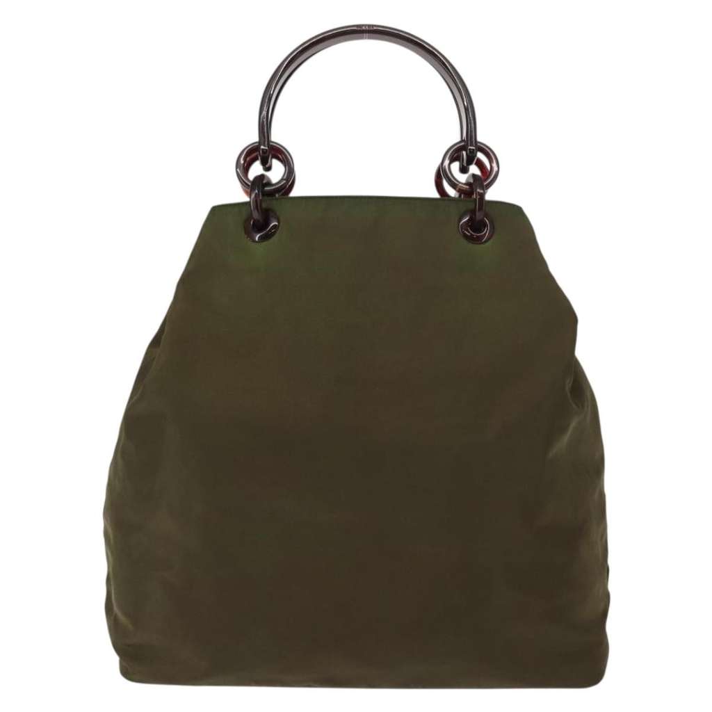 Prada Resin Handle Tote Khaki Good condition - Back View