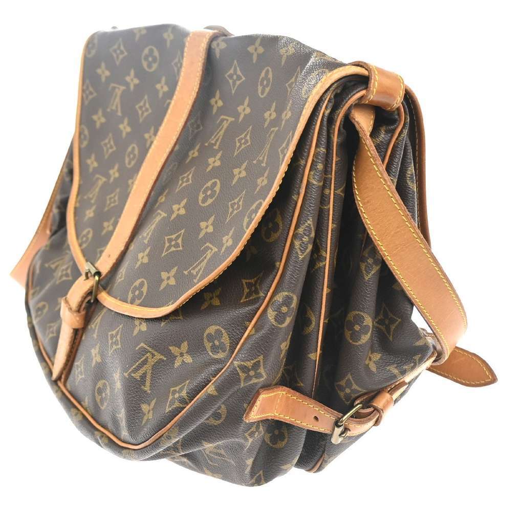 Louis Vuitton Saumur Handbag Brown Canvas Good condition - Model View