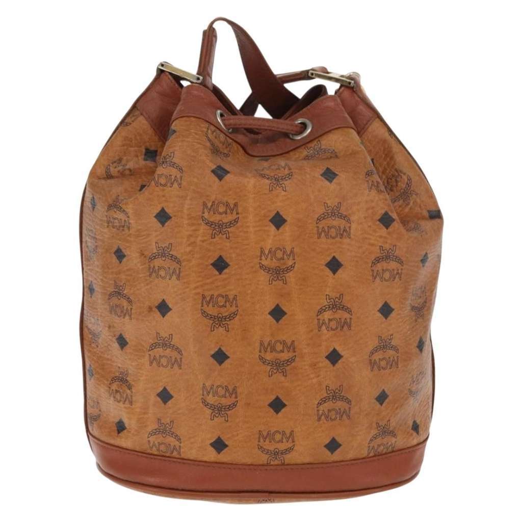 Mcm Visetos Shoulder bag Brown Canvas Good condition - Back View