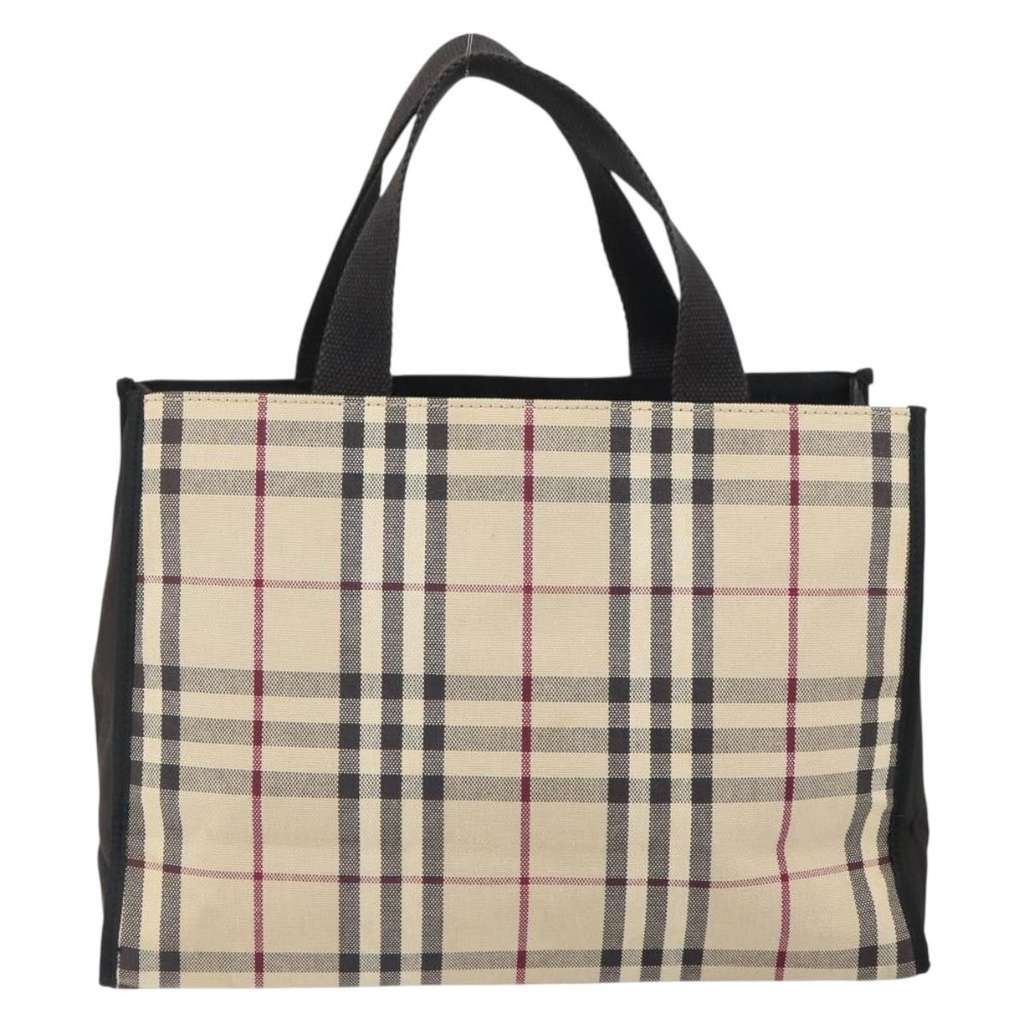 Burberry Nova Check Tote Beige Canvas Good condition - Back View