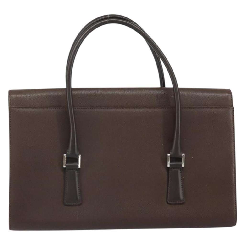 Burberry Vintage Handbag Brown Leather Fair condition - Back View