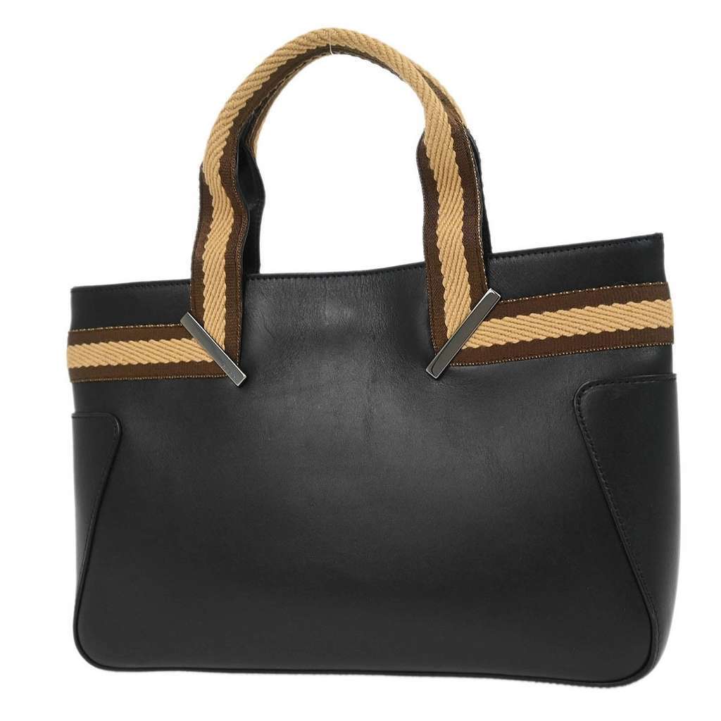 Gucci Web Handbag Black Leather Good condition - Back View