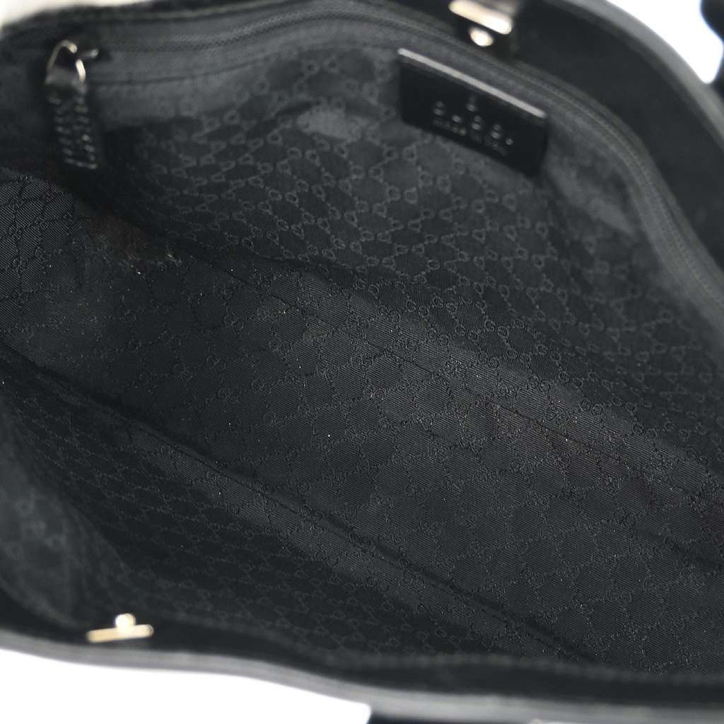 Gucci Web Handbag Black Leather Good condition - Inside View