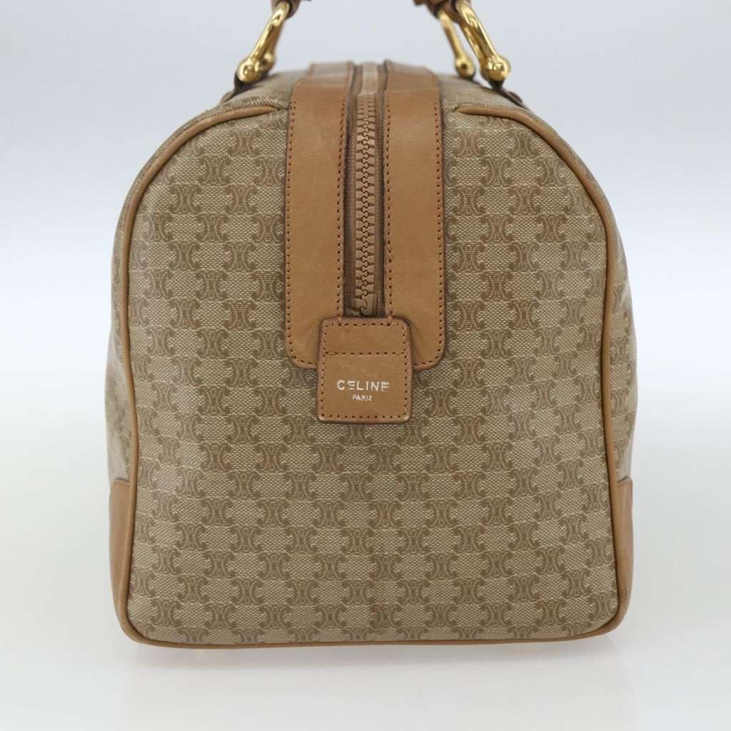 Celine Vintage Macadam Boston bag Beige Canvas Good condition - Model View