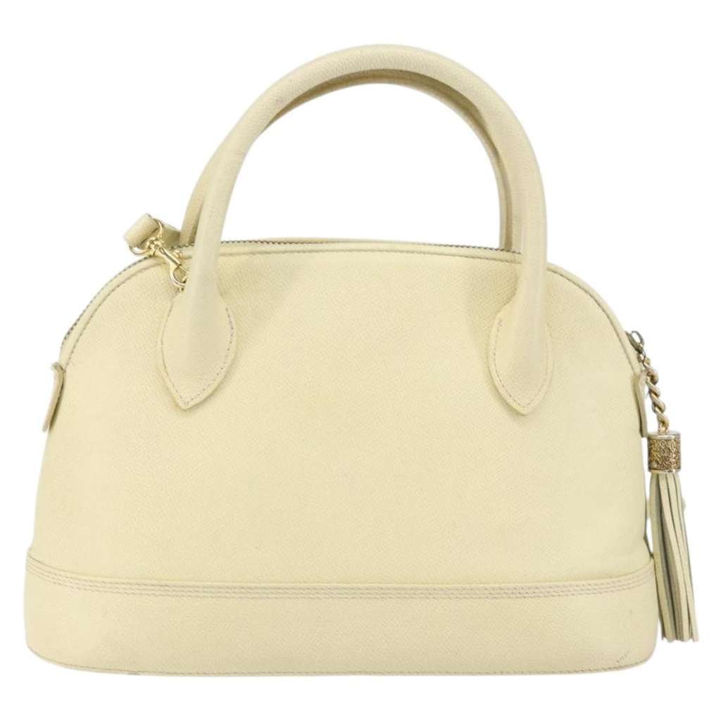 Valentino Garavani Vintage Handbag Beige Leather Fair condition - Back View