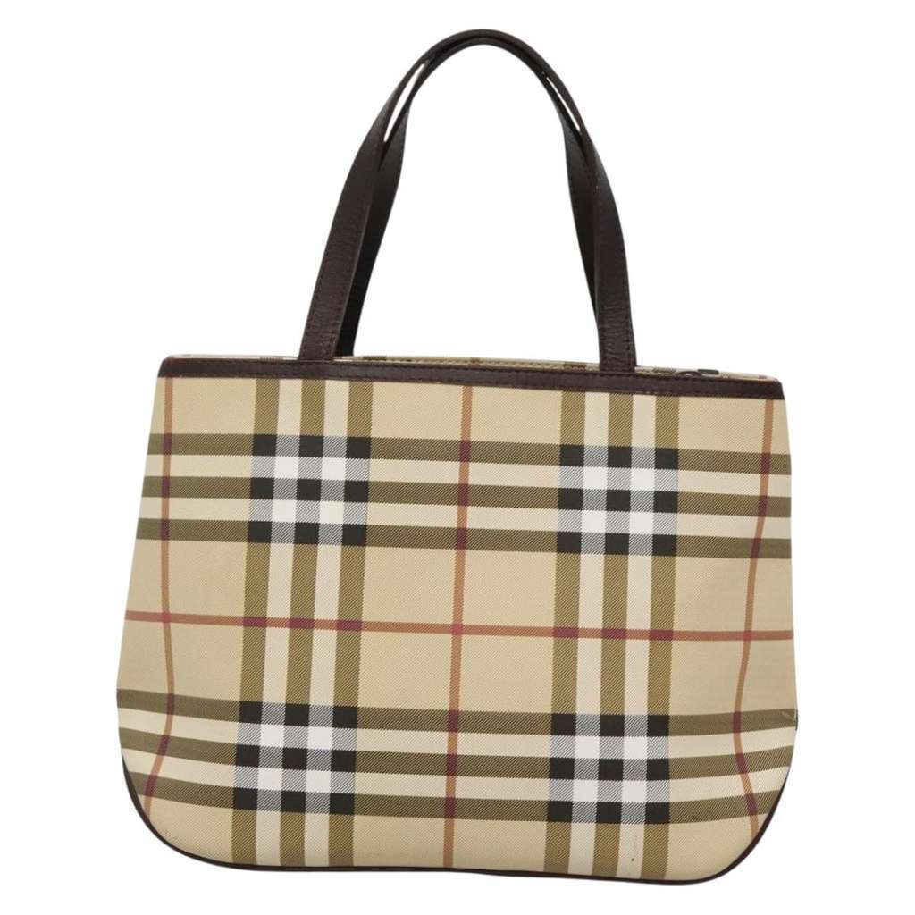 Burberry Nova Check Handbag Beige Canvas Good condition - Back View