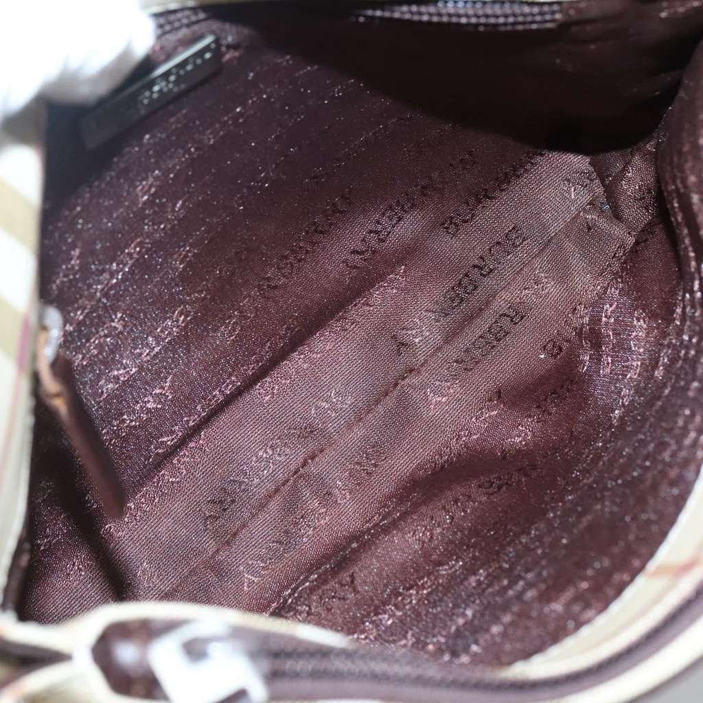 Burberry Nova Check Handbag Beige Canvas Good condition - Box View