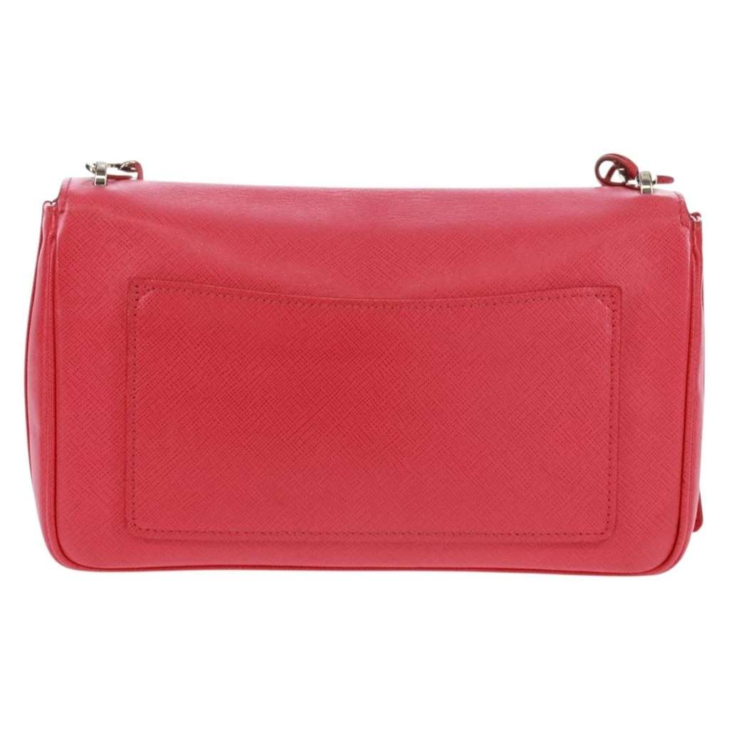 Prada Sound Chain Shoulder Bag Red Leather Good condition - Back View