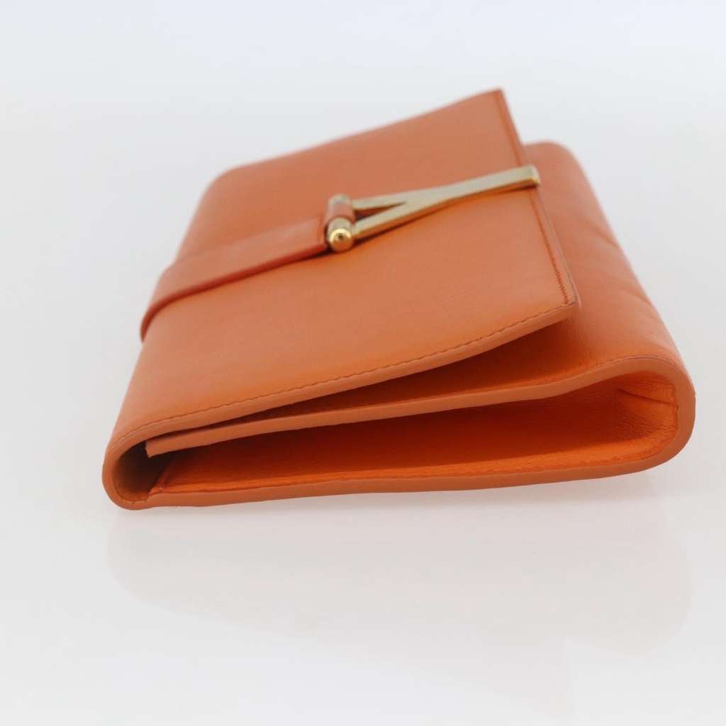 Saint Laurent Chyc Clutch Orange Leather Good condition - Inside View
