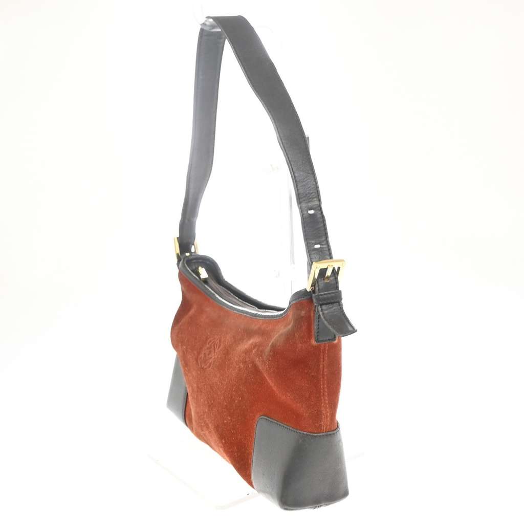 Loewe Anagram Shoulder Bag Red Suede Fair condition - Inside View