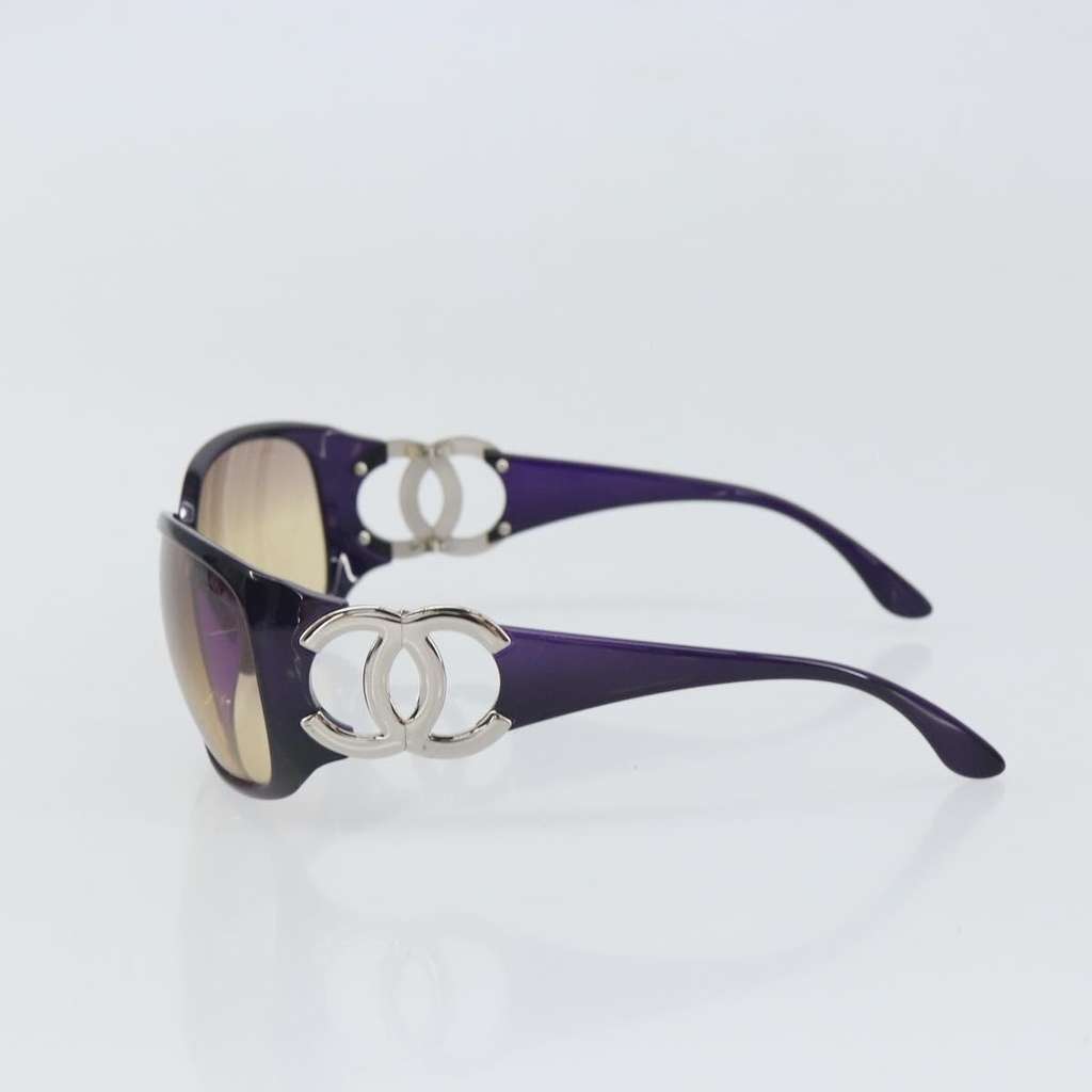 Chanel CHANEL Logo Sunglasses Eye Wear Purple Plastic Good condition - Inside View