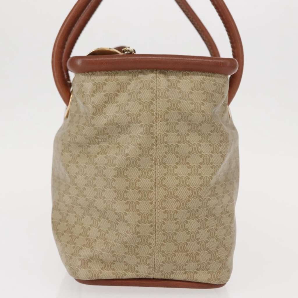 Celine Vintage Macadam Handbag Beige Canvas Good condition - Model View