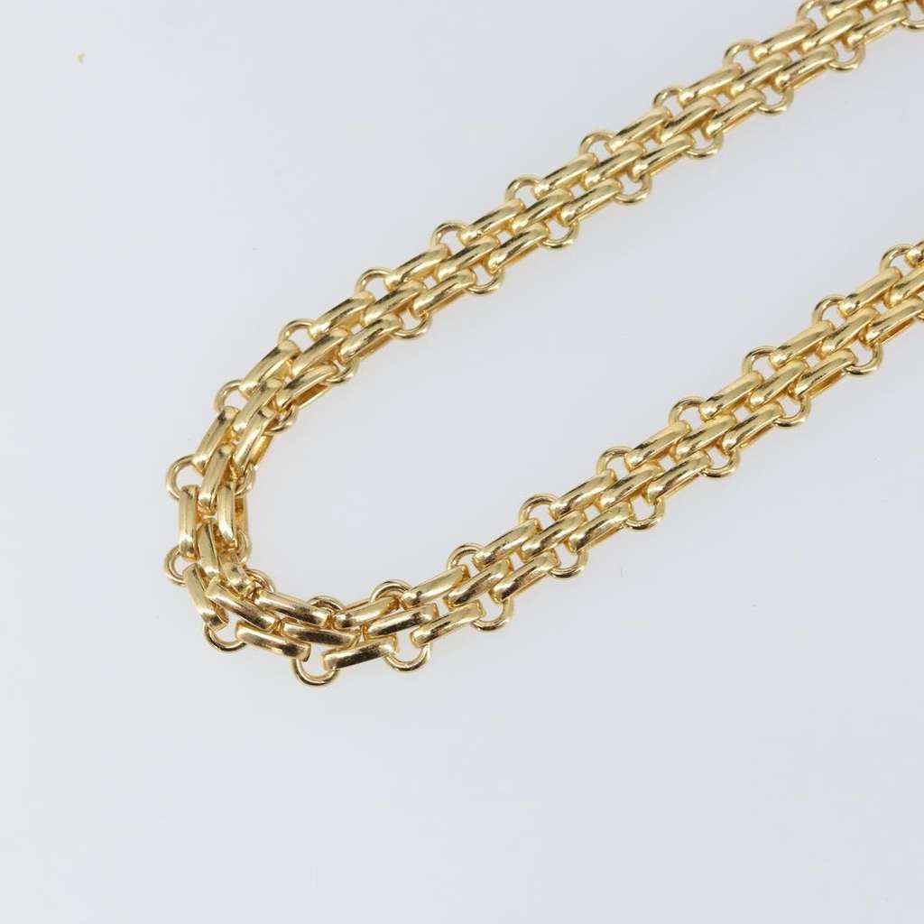 Christian Dior Vintage CD Clasp Chain Necklace Gold Metal Good condition - Model View