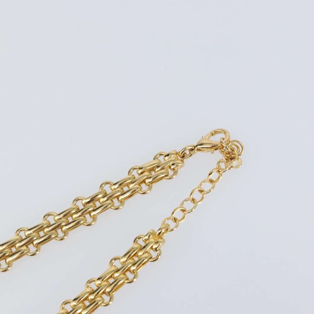 Christian Dior Vintage CD Clasp Chain Necklace Gold Metal Good condition - Box View