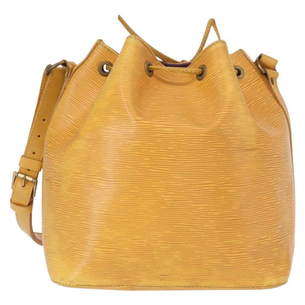 Louis Vuitton Petit Noe Handbag Yellow Leather Fair condition - Back View