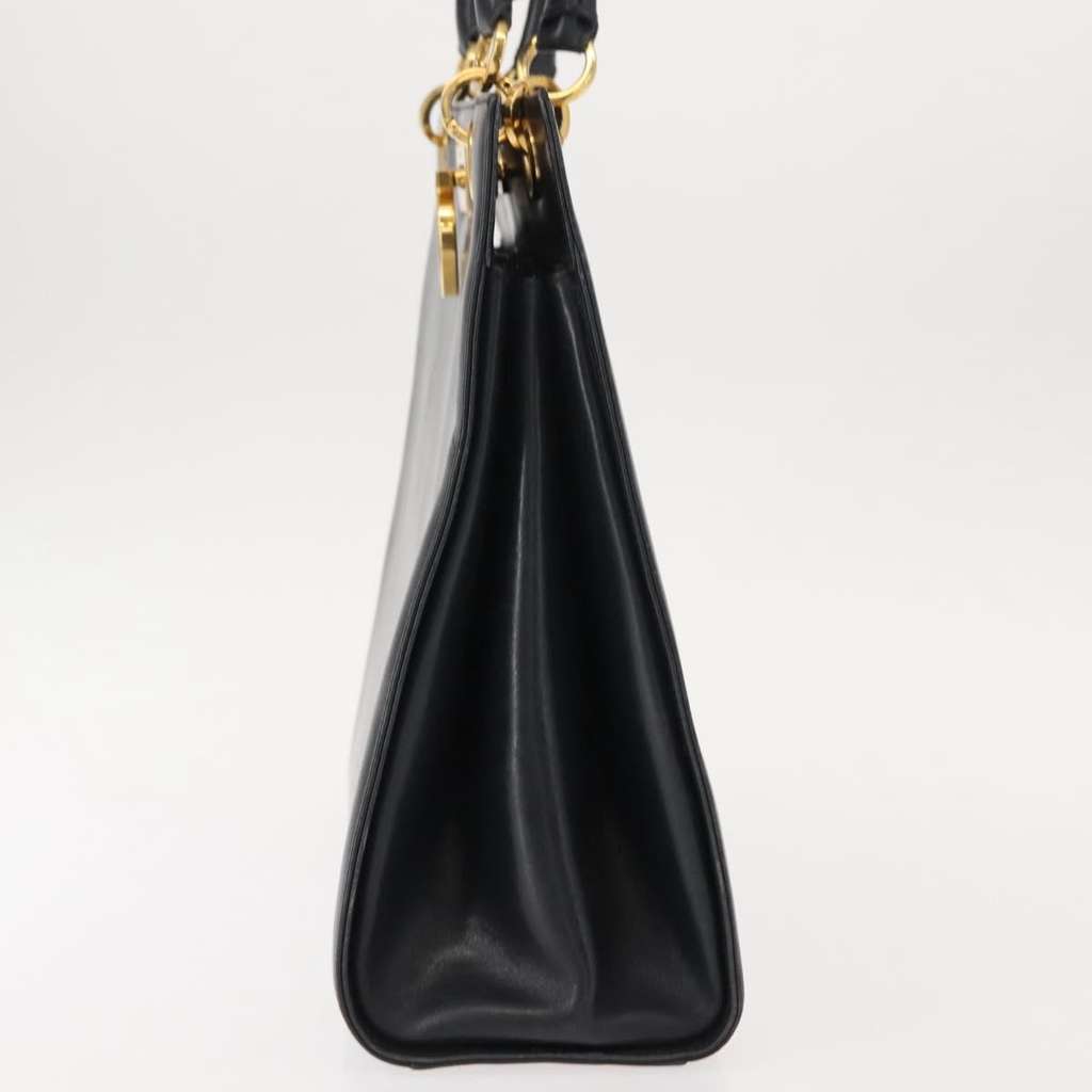 Salvatore Ferragamo Gancini Shoulder Bag Navy Leather Good condition - Inside View