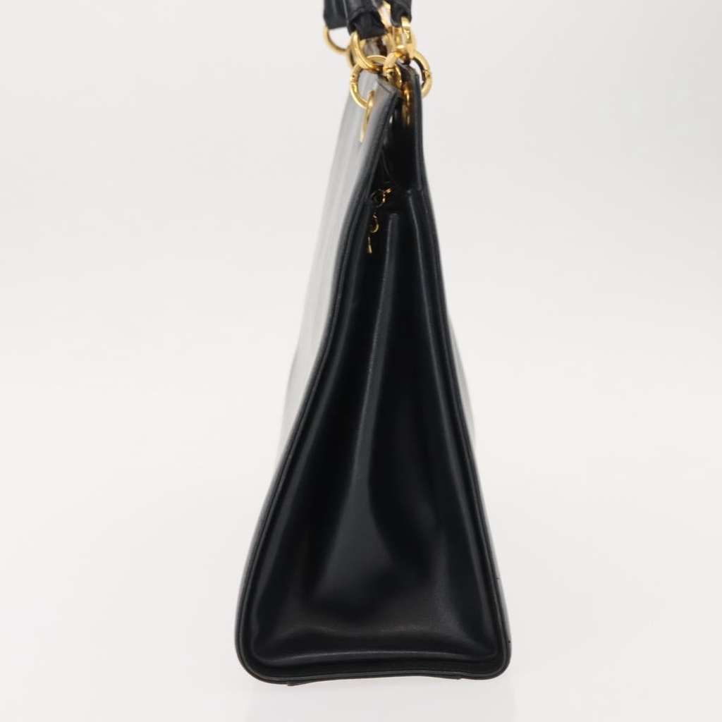 Salvatore Ferragamo Gancini Shoulder Bag Navy Leather Good condition - Model View