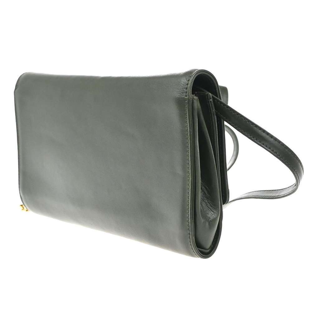 Celine Vintage Shoulder Bag Green Leather Good condition - Model View