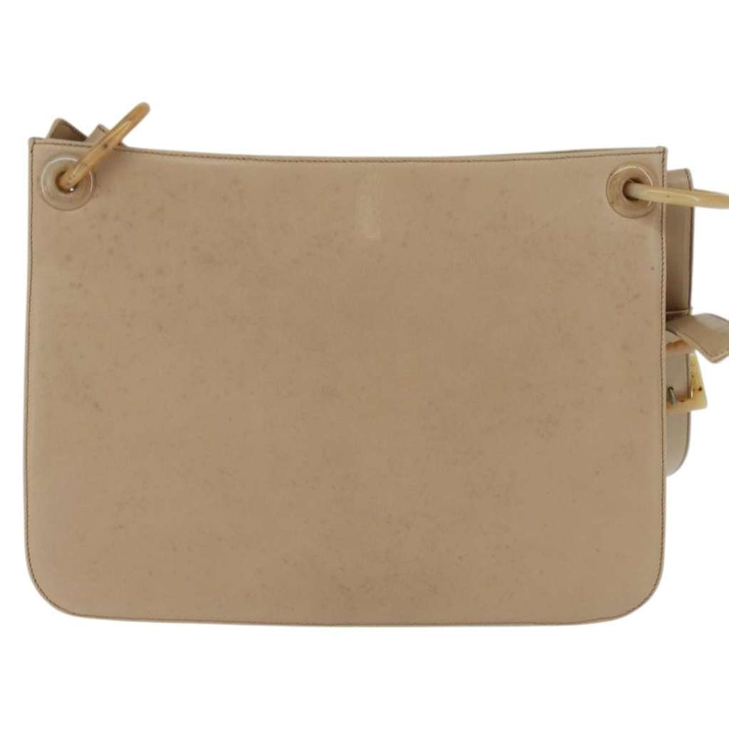 Prada Vintage Shoulder Bag Beige Leather Good condition - Back View