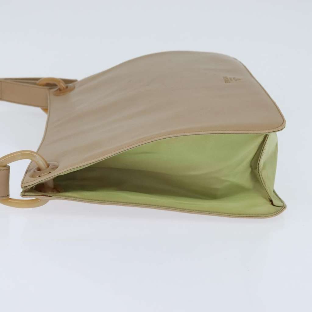 Prada Vintage Shoulder Bag Beige Leather Good condition - Inside View