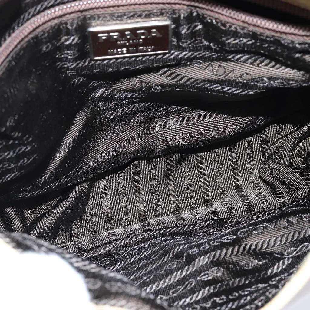 Prada Vintage Shoulder Bag Beige Leather Good condition - Box View