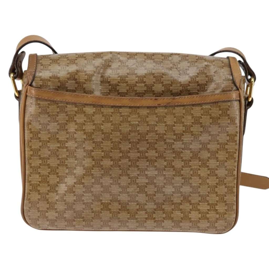 Celine Macadam Shoulder Bag Beige Canvas Good condition - Back View