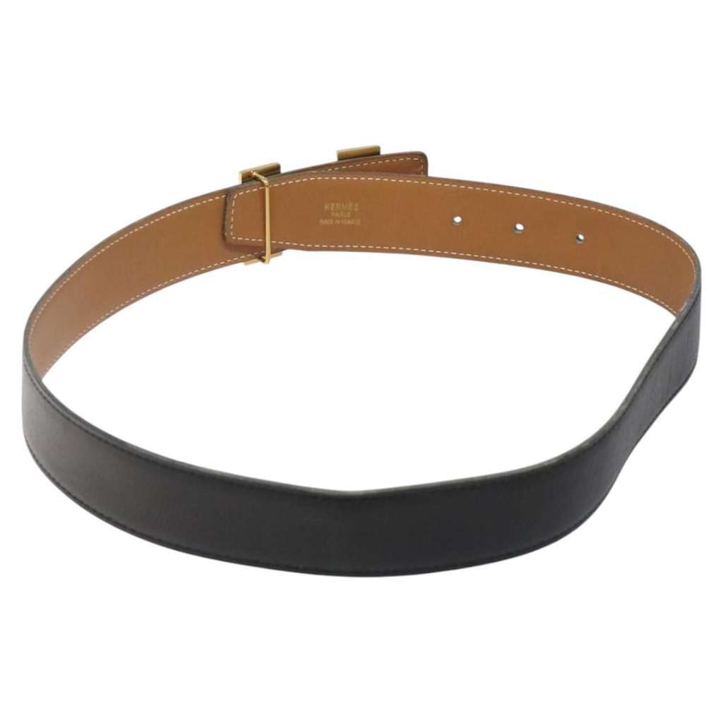Hermès Constance Belt Black Leather Good condition - Back View
