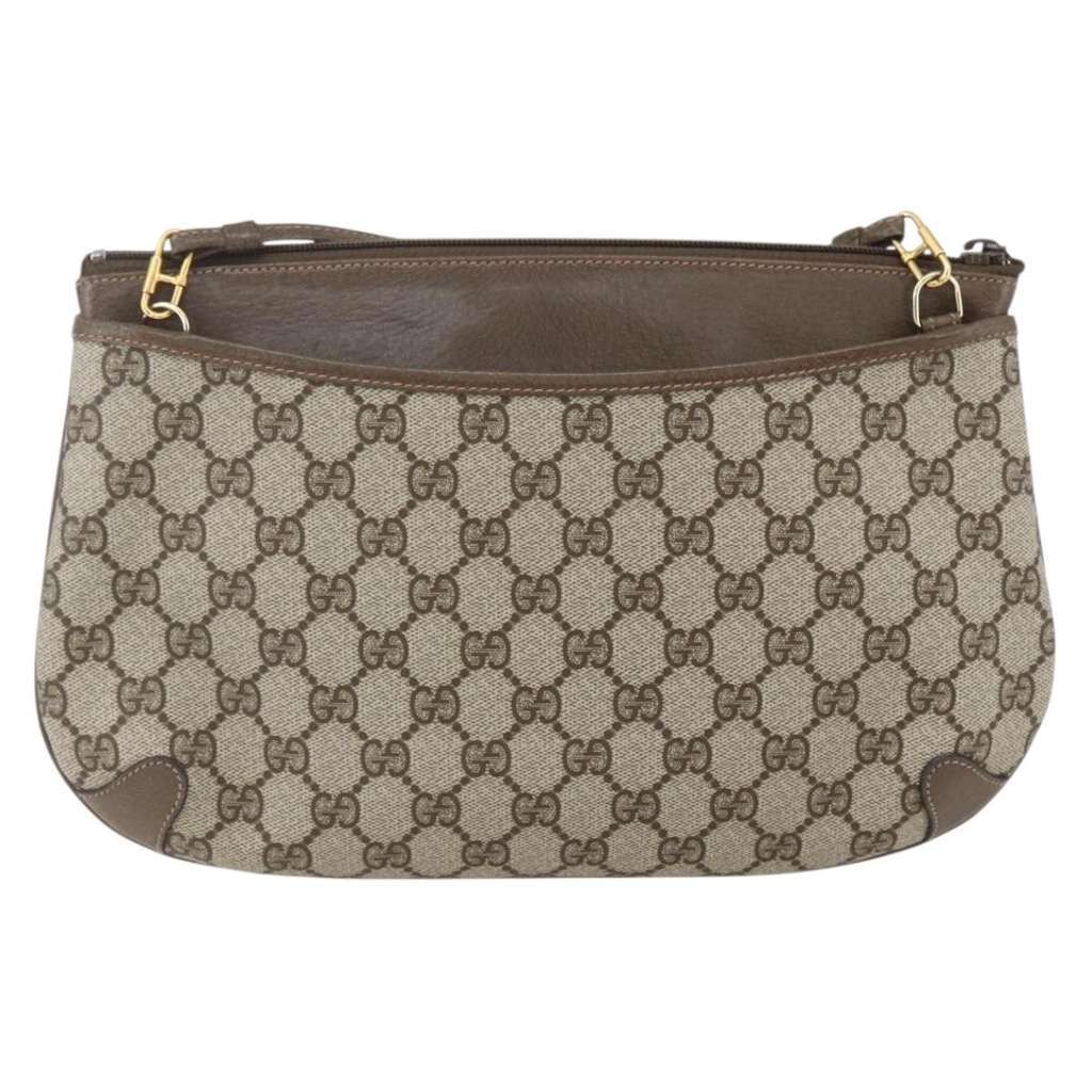 Gucci Vintage Web Crossbody Bag Beige Canvas Good condition - Back View